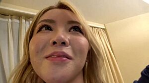 Asian tattoo gal rides cowgirl in hardcore threesome with toys and cumshot.