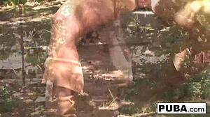 Capri Cavanni masturbates her pussy on a swing 😏