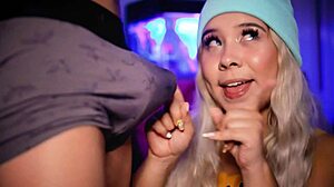 Horny College Student Teases Daddy with Cock in Mouth