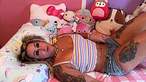 brat skips class and gets face fucked by step-dad in classroom