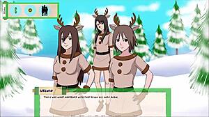 in jikage rising arc 2 episode 9, fucking samui's huge boobs