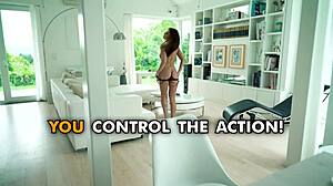 sibyl starts her sexy morning ritual with riding and blowjob in pov