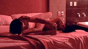 thin teen babe rides my cock with her natural big tits bouncing.