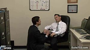 horny gay workers bangin’ at the office!