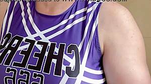 submissive listens to femdom's humiliating dirty talk in fetish scene.