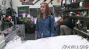 I fucked her tight pussy in shop.