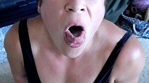 Head Bobbing Wife Engages In Cum Play With Swallow And Facial Action!