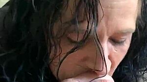 I get my cock sucked hard by milf