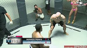 Blonde slut with natural tits bangs hard in boxing ring