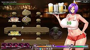 Karryn navigates prison level 2 in hentai anime, facing challenges