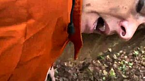 luna green finds big cock while searching for chestnuts