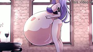 Anime girl engages in vore with her partner