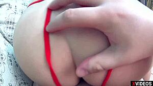 Pov amateur redhead whore riding ass in reverse cowgirl creampie