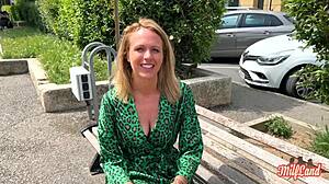 Julie blonde milf fulfills naughty desires 😏