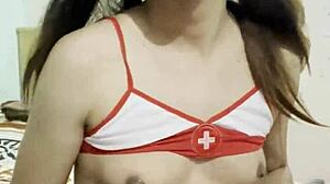 Rich Transvestite in Crossdressing Attire Indulges in Sensual Masturbation Session