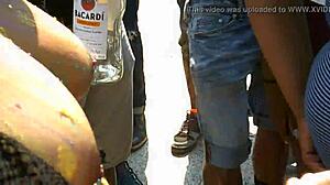 Bbw Woman Flashing Cameltoe In Public At Pride 2016 Event