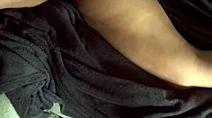 Enjoyable Relaxation Session On The Oiled Sofa With Personal Touch