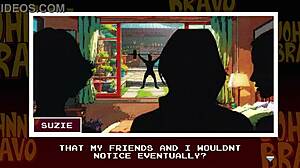 Johnny bravo boldly sucks monster cock in public outdoor scene