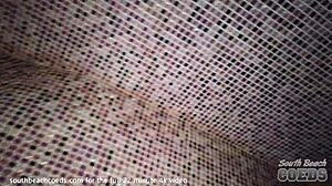 pov closeup of teen rosalina's pussy licked in sauna