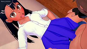 Nagatoro In Old Uniform Plays With Big Cock