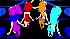 pacman ghost girls dance in three phases