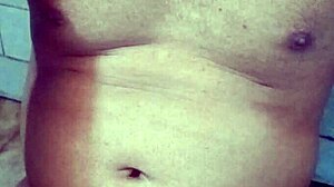 indian gay bottom takes own golden shower