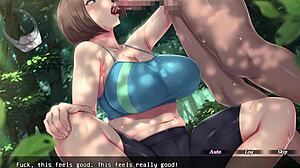 Cheating housewife bent over for a wild blowjob in hentai game part 2! So hot! 🔥