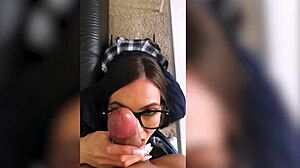 I didn't know this cute petite babe was so freaky