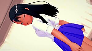 Nagatoro In Old Uniform Plays With Big Cock