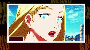 Johnny bravo boldly sucks monster cock in public outdoor scene