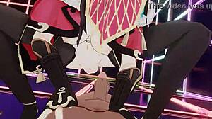 Masked Bitch Beidou Rides In Femdom Sex