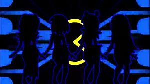 pacman ghost girls dance in three phases