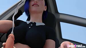 BBC DILF Pounds Lady Boy Booty and Deep Throats Her in Car