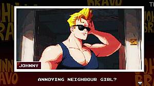 Johnny bravo boldly sucks monster cock in public outdoor scene