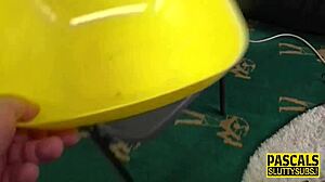 Fat submissive gets fucked hard and fingered 😏