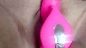 Massive squirt covers camera with remote vibrator and dildo