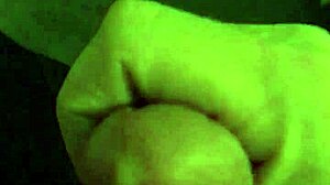 Detailed scene of a gay man masturbating to orgasm and cumming hard