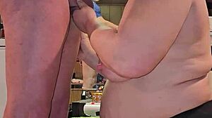 Thick milf sucking my cock deeply