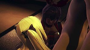 Genshin impact hentai features fishl as little 18+ bitch in japanese asian manga anime film game porn