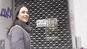 german scout picks up lydiamaus96 with big butt for rough outdoor casting bang.