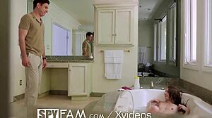 Stepsister Gives Stepbro Bathtub Blowjob