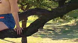 me peeing from a tree in gral paz haha