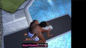 Captured at the public pool's jumping board.