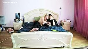 Real Couple Enjoys Afternoon Homemade Relaxation Session