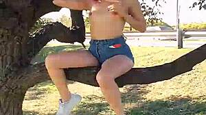 me peeing from a tree in gral paz haha