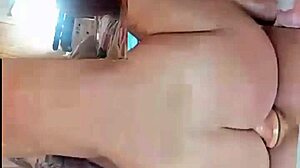 Sexy teen rides dildo, bouncing her big ass.