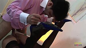 Blonde babe craves sucking after hard banging