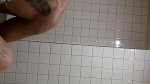 Moon Bent Over in Public Bathroom for Doggy Anal Fuck