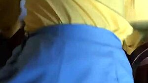 Teen earns nasty creampie while stuck under study room table