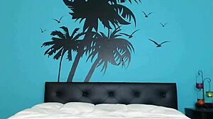 horny babe with pierced nipples masturbating on webcam